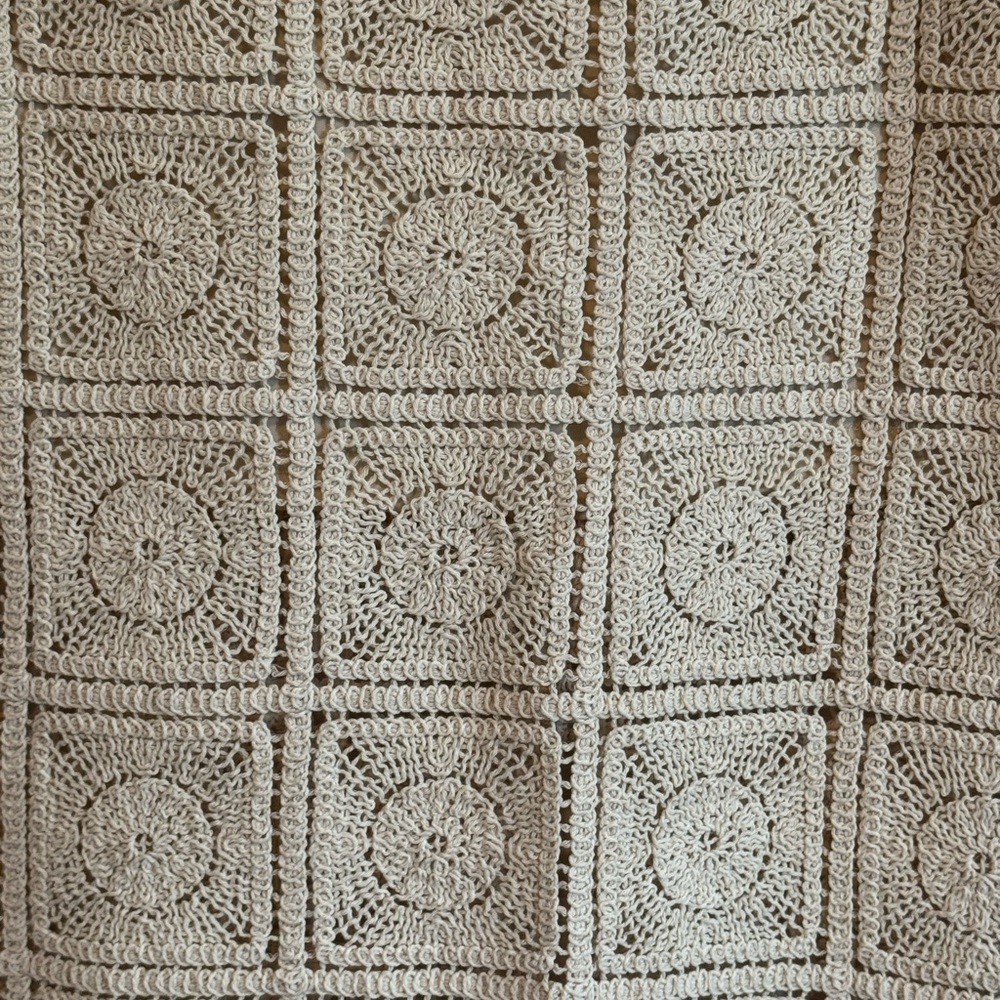 Primemark Crochet Square Midi Skirt - Beige size large - Picture 2 of 4